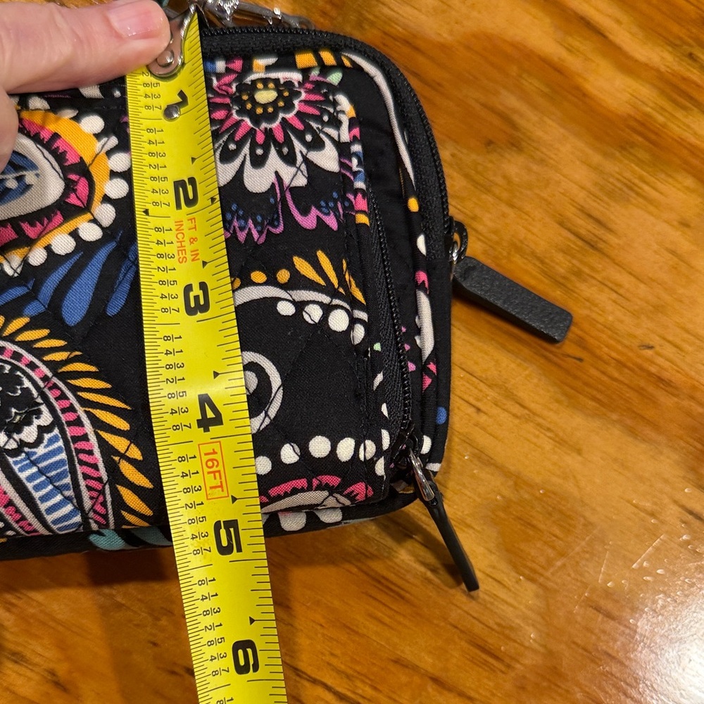 Vera Bradley Black Quilted Paisley Mini Crossbody with Multicolor Accents - Picture 7 of 7
